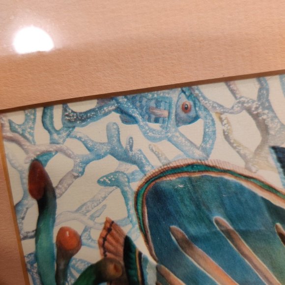 Jeanne Nash Ocean Tropical Fishes Nautical Theme Art Print Custom Framed Signed - Picture 7 of 16
